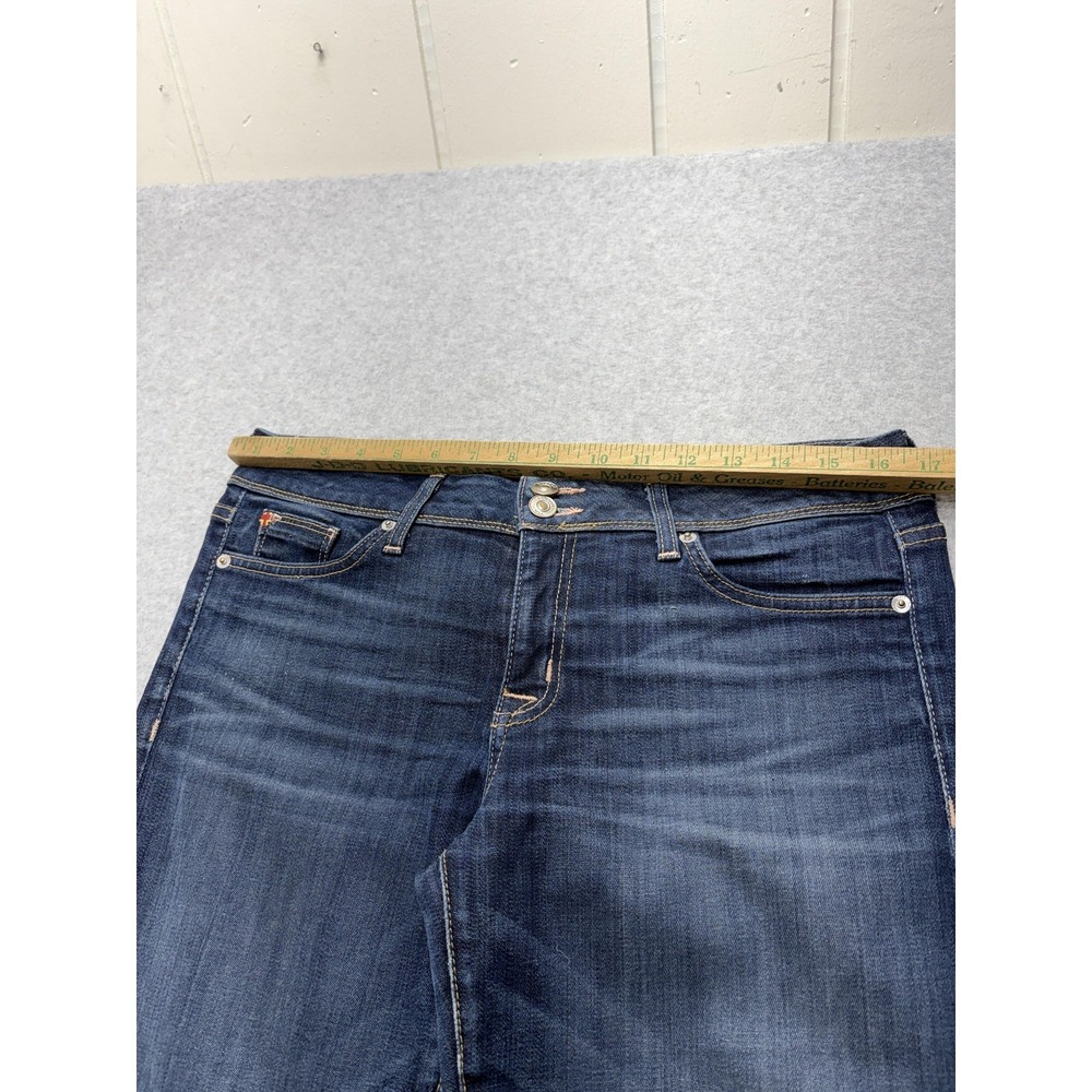 Hudson Ginny Crop Straight Jeans Womens 30 Mid Rise Medium Wash Cuffed 24 USA - Picture 3 of 15
